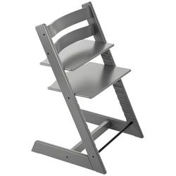 Stokke Hochstuhl , Grau , Holz , Buche , massiv, Hartholz , 46x79x49 cm , Fußstütze verstellbar, Sitzfläche verstellbar, speichel- und schweißechte Lackierung, höhenverstellbar , Holzmöbel, Sitzgelegenheiten Holz, Hochstühle und Tischsitze Holz