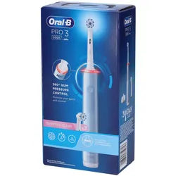Oral-B - Elektrische Zahnbürste 'Pro 3 Sensitive Clean' in Blue 1 St