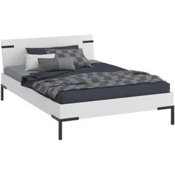 Xora Bett , Weiß , Holzwerkstoff , 160x200 cm , in verschiedenen Holzdekoren erhältlich, in verschiedenen Größen erhältlich, für Lattenrost geeignet , Schlafzimmer, Komplette Schlafzimmer und Serien, Schlafzimmerserien