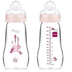 mam Feel Good Baby Flasche aus Glas 260ml 2+ Monate