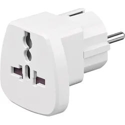 goobay Reiseadapter 94026 Universal/Schutzkontakt CEE7/7 weiß