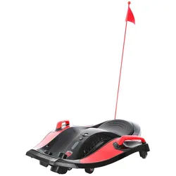 Xxxl Kinderrodel mit Akku , Rot, Schwarz , Metall, Kunststoff , 64x79x21.3 cm , unisex , RoHS, Reach, EN 71 , Spielzeug, Spielzeugautos