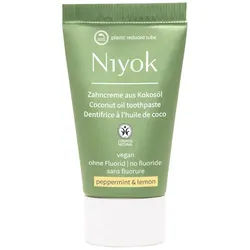 Niyok Zahnpasta aus Bio Kokosöl Ohne Fluorid & Vegan für Intensive Pflege & Frische, Pfefferminze & Zitrone (peppermint & lemon)