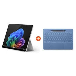 Microsoft Surface Pro (11. Generation) 13" OLED 2in1 Platin Snapdragon® X Elite 16GB RAM 1TB SSD Win11 ZIA-00004 inkl. Saphir Flex Keyboard Pen