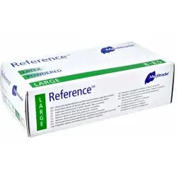 Meditrade ReferenceTM Latex Untersuchungshandschuh, Einmalhandschuh - Gepudert, unsteril, 1 Packung = 100 Stück, Größe L