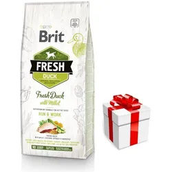 Brit Fresh Duck & Millet Adult Run & Work 12kg + Überraschung für den Hund