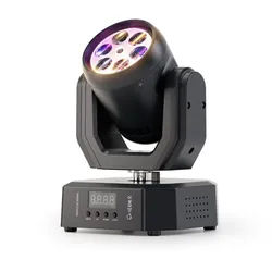 ZonQoonz Discolicht 50W Mini R/G/B/W/Y/Pink Bee-Eye Moving Head mit Fernbedienung für DJs schwarz