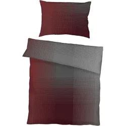 Kaeppel Bettwäsche , Dunkelrot , Textil , Graphik , 200x220 cm , bügelleicht , Heimtextilien, Bettwäsche & Leintücher, Bettwäsche, Satin-Bettwäsche