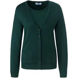 Twinset aus 100% Schurwolle-Pure Tasmanian Wool Peter Hahn grün