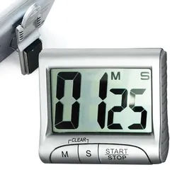 MEGRO Digital Timer mit großem Display silber 1 Stück