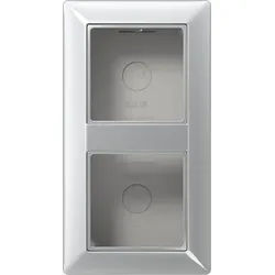 Jung AS582AAL Aufputz-Kappe 2-fach, Duroplast lackiert, Serie AS, aluminium