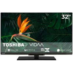Toshiba 32LV3F63DAZ LCD-LED Fernseher (80 cm/32 Zoll, Full HD, VIDAA Smart TV, HDR, Triple-Tuner, Bluetooth, Works with Alexa) schwarz