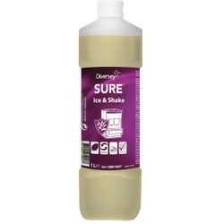 SURE Ice and Shake Öko-Shakereiniger, Konzentrierter, flüssiger Desinfektionsreiniger für die Milchsteinentfernung, 1000 ml - Flasche