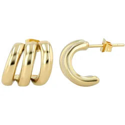 Adelia ́s Paar Creolen Damen Ohrringe – Creole aus Edelstahl, Ein kleines Geschenk mit großer Wirkung goldfarben