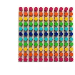 HESS SPIELZEUG Greifspielzeug Holzspielzeug Farbensteckspiel mit 121 Teilen BxLxH 210x210x30mm NEU bunt