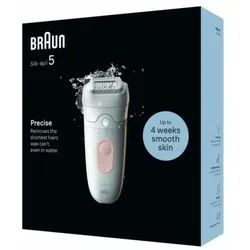 Braun Silk-epil 5 5-000 Wet&Dry Epilierer Epiliergerät Weiß/Flamingorosa 1 St weiss Frauen