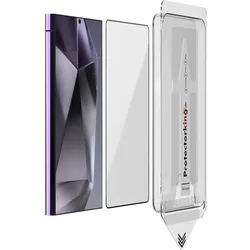 1x 9H Panzerglas für Samsung Galaxy S24 Ultra 3D KLAR Staubfreie Installation echtes Tempered Glass Panzerhartglas Schutzglas Displayschutz Schutzfolie