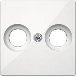 Merten Zentralplatte für Antennensteckdosen,System M (polarweiß glänzend)