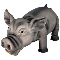 TRIXIE Tierquietschie Schwein, Original-Tierstimme, Latex 17 cm