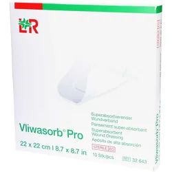 Vliwasorb Pro Wundverband 22x22cm 10 Stk