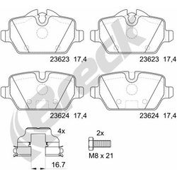 BRECK Bremsbeläge Hinten Rechts Links für BMW 1 3