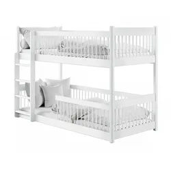 Kids Collective Etagenbett 80x180 cm in Weiß , Holz , Kiefer , 80x180 cm , Babymöbel & Kindermöbel, Kinderzimmer & Jugendzimmer, Stockbetten