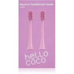 Hello Coco Electric Toothbrush Heads Pink Ersatzkopf für Zahnbürste 2 St.