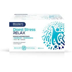 Biodami Digest Stress Relax: mikrobiotische Stämme + Ashwagandha zur Entspannung & Darmkomfort