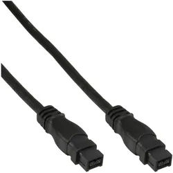 INLINE FireWire Kabel, IEEE1394 9pol Stecker / Stecker, schwarz, 1,8m