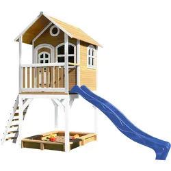 Ambia Garden Spielturm , Blau, Braun, Weiß , Holz, Kunststoff , 370x291x191 cm , Fsc, EN 71 , Freizeit & Co, Gartenspielzeug, Spielhäuser