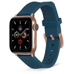 Artwizz Smartwatch-Armband WatchBand Silicone, Silikon Armband mit Adapter, Blau, Apple Watch 9-7 (41mm), 6-4 & SE (40mm), 3-1 (38mm) blau