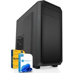 SYSTEMTREFF PC (Intel Core i3 10100F, GT 710, 16 GB RAM, 1000 GB HDD, 512 GB SSD, Luftkühlung) schwarz