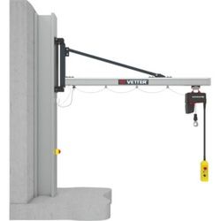 Vetter Wandschwenkkran UNILIFT Standard-Lagerkonsole Elektrokettenzug 320kg, 5,4m