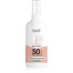 Naif Baby & Kids Mineral Sunscreen SPF 50 0 % Perfume schützendes Sonnenspray 100 ml