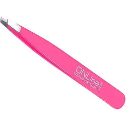 Witte Pinzette schräg INOX pink