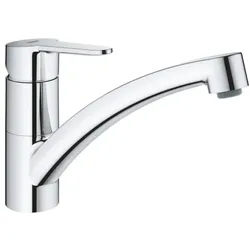 GROHE BauEco 31680000 Einhand-Spültischbatterie, niedriger Auslauf, 1/2" Chrom