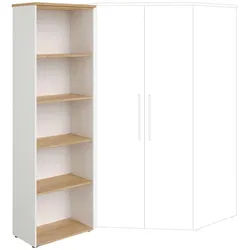 Paidi Babyregal , Weiß, Eichefarben , Holzwerkstoff , 4 Fächer , 64.2x206x40.2 cm , Blauer Engel, Goldenes M , Babymöbel & Kindermöbel, Babyzimmer, Babyzimmer-Serien