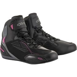 Alpinestars Stella Faster-3 Drystar Damen Motorradschuhe, schwarz-grau-pink, Größe 42