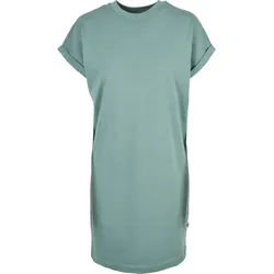 Shirtkleid URBAN CLASSICS "Urban Classics Damen", Damen, Gr. M, US-Größen, paleleaf, 100% Baumwolle, unifarben, loose fit, Rundhals, Kleider Shirtkleid