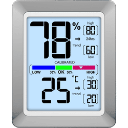 Technoline WS 9460 - moderne Raumklimastation mit Temperatur- und Luftfeuchteanzeige in chrom/weiß
