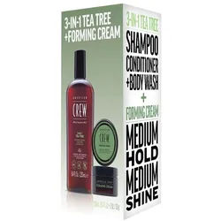 American Crew Geschenkset - 3 in 1 Tea Tree Shampoo 250ml + Forming Cream 50g