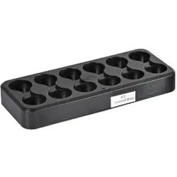 DUNI LED Ladestation für 12 LEDs, 40 x 15,2 cm, schwarz, Schlichte Ladestation für LEDs, 1 Karton = 1 Stück