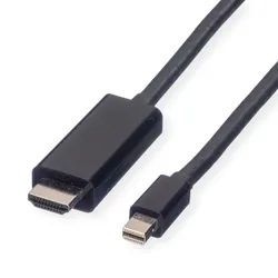 VALUE Mini DisplayPort Kabel, Mini DP-UHDTV, ST/ST, schwarz, 2 m