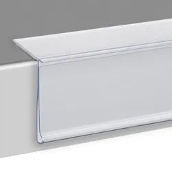 Scannerschiene HE, selbstklebend, 15° Lesewinkel 26 mm | 1000 mm | transparent | zum Kleben (Schaumklebeband), PVC