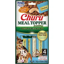 INABA Hundemahlzeit Topper Huhn mit Käse Rezept 4x14 (56g)