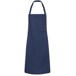 Karlowsky Santorini Latzschürze, 75 x 95 cm, Schürze mit Bändern aus Schürzenstoff, Farbe: marine