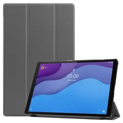 Lobwerk Hülle für Lenovo Tab M10 2nd 2020 TB-X306F TB-X306X 10.1 Zoll Smart Cover Etui mit Standfunktion und Auto Sleep/Wake Funktion Grau