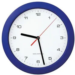 Peweta Uhren Funk-Wanduhr 51.001.216 Ø 25 cm blau, 25 cm