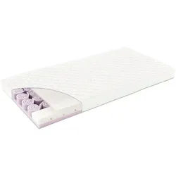Träumeland Kindermatratze , Weiß , Textil , 140x70 cm , Oeko-Tex® Standard 100 , Härtegradauswahl, Über- und Sondergrößen erhältlich, Bezug abnehmbar/waschbar, Ober- und Unterseite versteppt, wendbar, optimale Belüftung, atmungsaktiv, schadstoffgeprüft, Nässeschutz, Wendematratze, Sicherheits-Trittkanten, Bezug rundum abnehmbar, Baby- und Kleinkindseite , Babymöbel & Kindermöbel, Babyzimmer, Babymatratzen