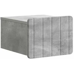 vidaXL Nachttisch 33 x 34,5 x 24 cm Nachttisch hängend Nachtschrank Nachtkommode Betongr grau